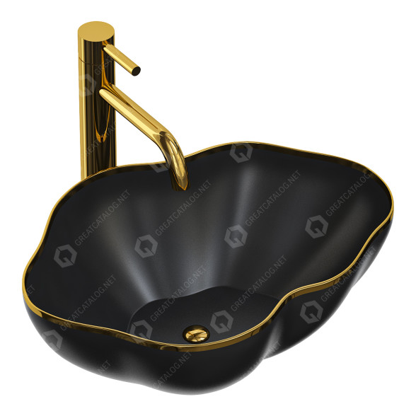 Washbasin Rea Pearl Black 3D model