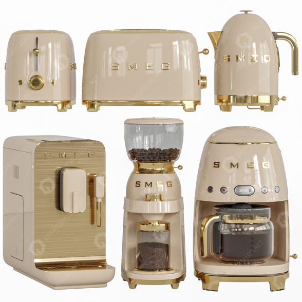 Kitchen Appliances Smeg Collection B03 3D model - GreatCatalog 27668