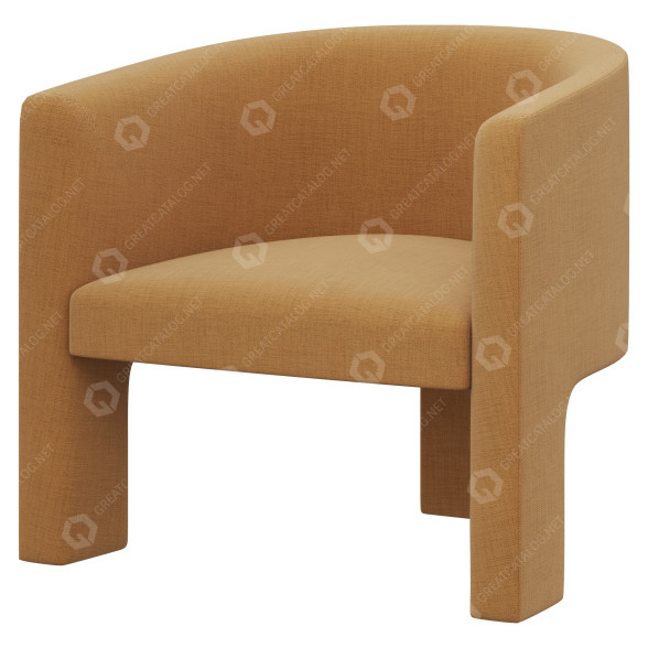 Armchair Restoration Hardware Ines 3D model