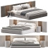 Bett und Nachttischchen Gray 01 - mukhammadnur