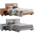 Bed and Bedside Table West Elm Anton Solid Wood - ED-MONTE