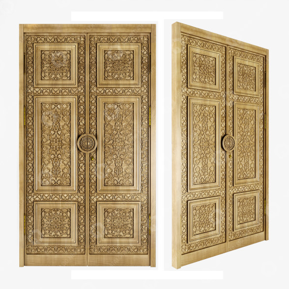 Drzwi Uzbek Carved model 3D