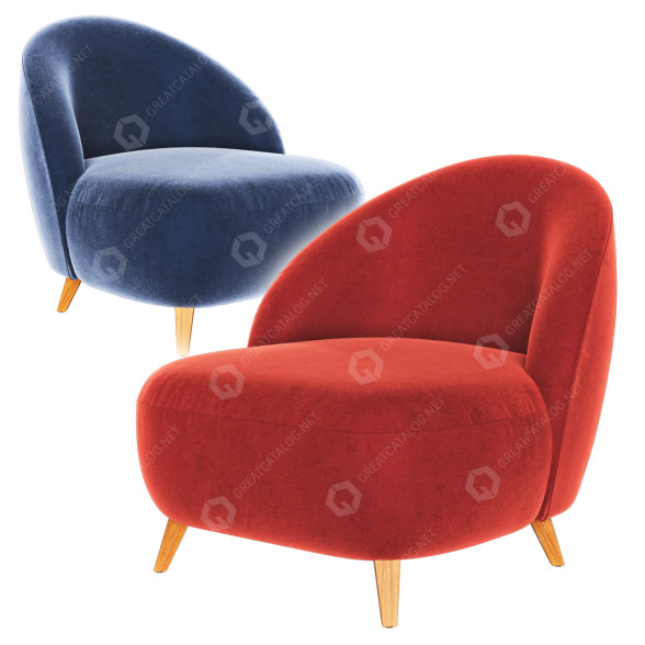 Fotel Soho Home Henri model 3D
