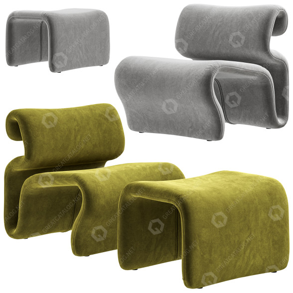 Fotel Artilleriet Etcetera model 3D