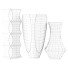 Vases Mandruzzato Murano Sommerso Faceted 1960s - Kudim