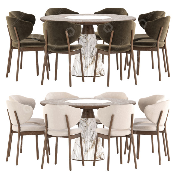 Mesa y sillas Morelato Marilyn and Holly Dining Set 53 Modelo 3D