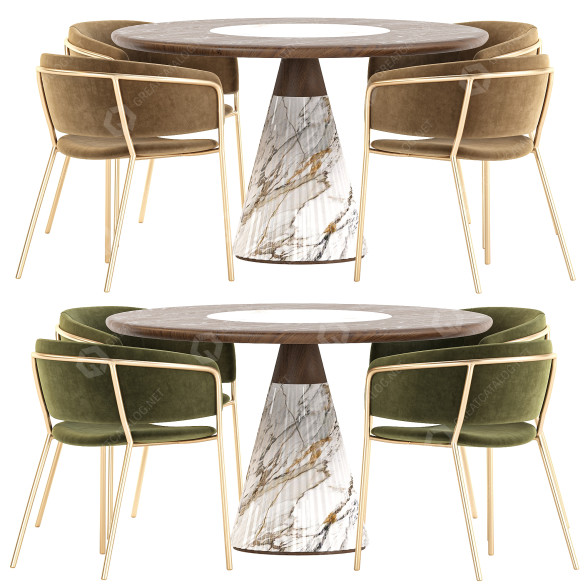 Mesa y sillas Morelato Marilyn and Konnie Dining Set 52 Modelo 3D
