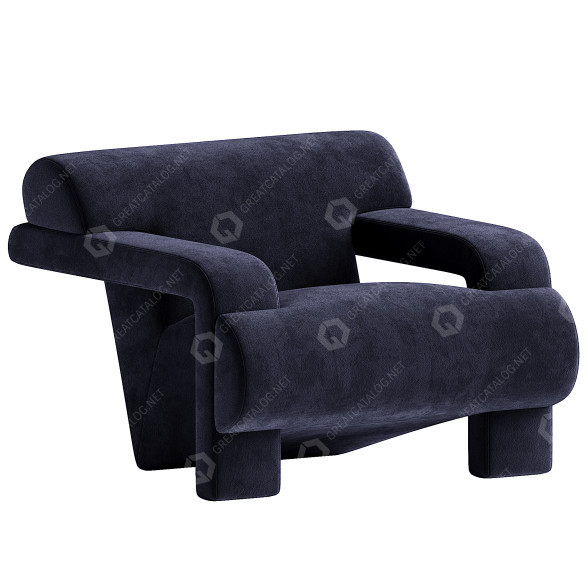 Armchair Soho Home Humphrey Green 3D model