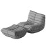 Silla de Bolsa y Otomana Suede Armless by Trule - Chamfer