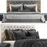 Bett und Nachttischchen Restoration Hardware Adler Diamond - payam