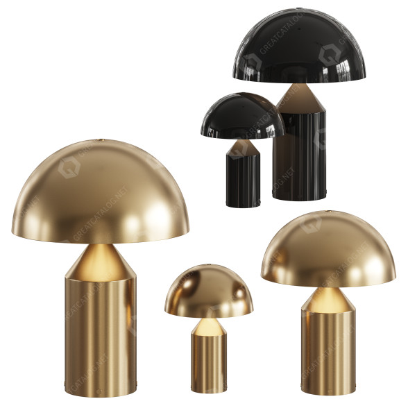 Настольная лампа Oluce Atollo Metal 3D модель