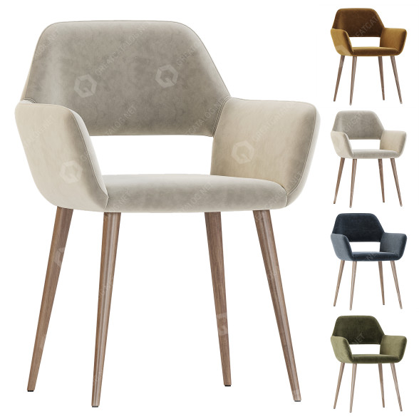 Silla HomyCasa Cromwell Modelo 3D
