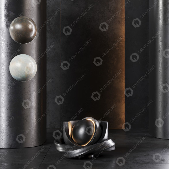 Porcelain Stoneware Verderame Bruno Nero by Laminam Ossido 3D model