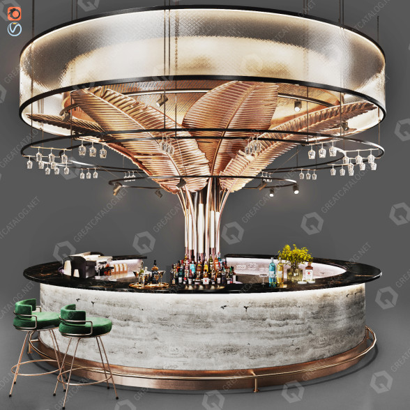Бар Cocktail Island Cafe 3D модель