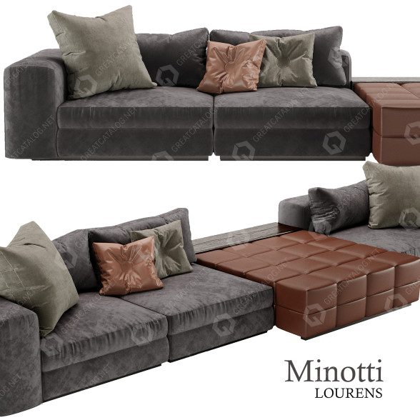 Диван Minotti Lawrence 3D модель