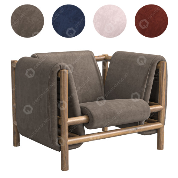 Fauteuil Mantas Soltas by Etel Design modèle 3D
