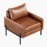 Fotel Unison Gunnison Cognac Leather - Kahharov3D