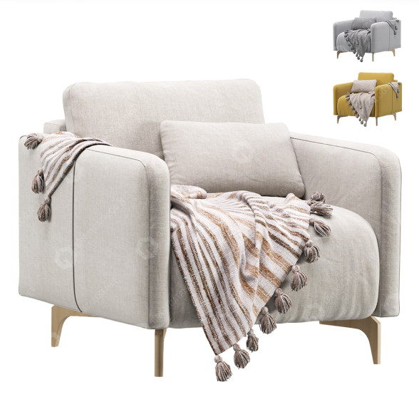 Fotel Lieri Mini Velvet by Divan.ru model 3D