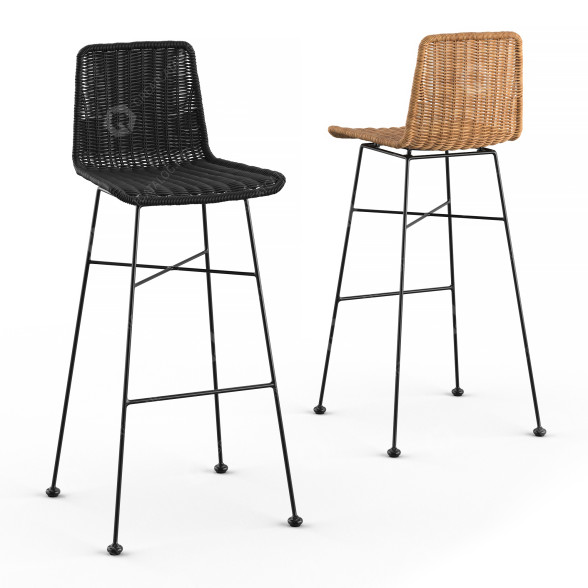Hoker barowy Mandya Barchair 76cm Seat by Redez Vous Deco model 3D