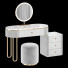 Schminktisch und Pouf Homary Oboval - Rivera 3D