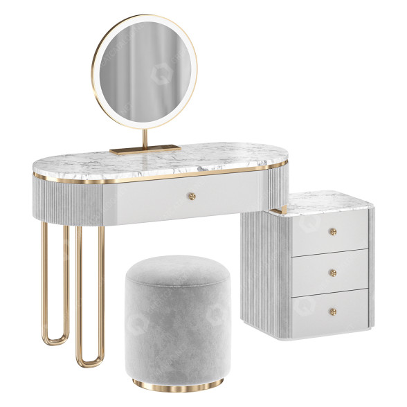 Schminktisch und Pouf Homary Oboval 3D-Modell