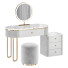 Schminktisch und Pouf Homary Oboval - Rivera 3D