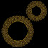 Декор Gold Leaf Design Group Wire Leaf Disc Wall Art - Ginex
