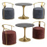 Table et chaises Homary Gray in Gold - Jasurbek