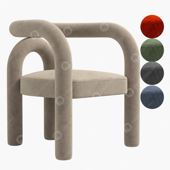 Armchair Modern Design Armless 3D model
