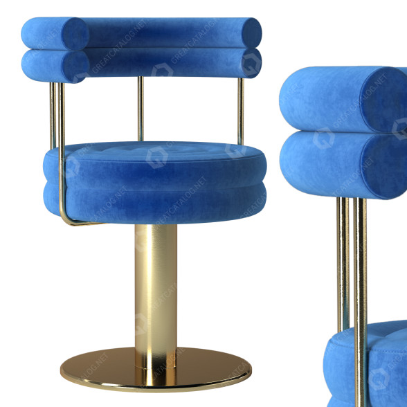 Stuhl Essential Home Patterson Blue 3D-Modell
