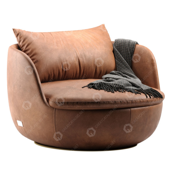 Крісло Moooi Bart Swivel Lounge 3D модель