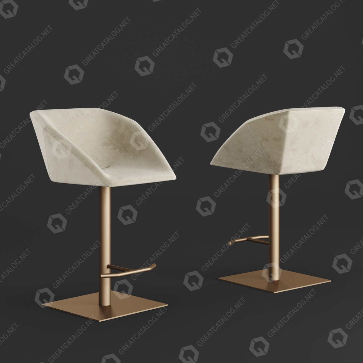 3D model Bar Stool Hexagon