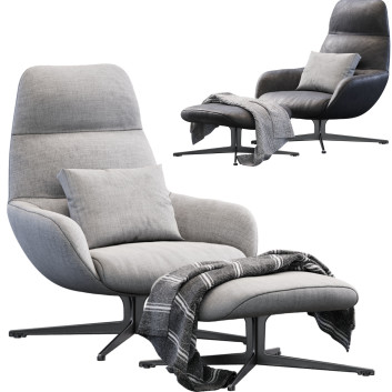 Fauteuil et Ottoman Lema Lady Jane