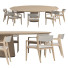 Table and Chairs Estudiobola Helga and Materic - Jasurbek
