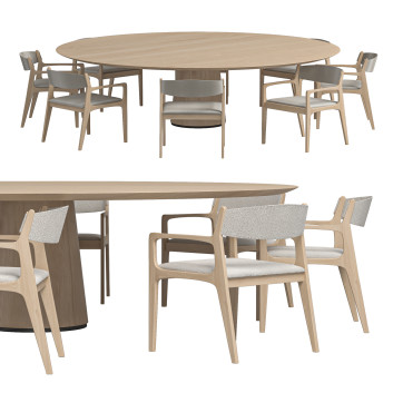 Table and Chairs Estudiobola Helga and Materic
