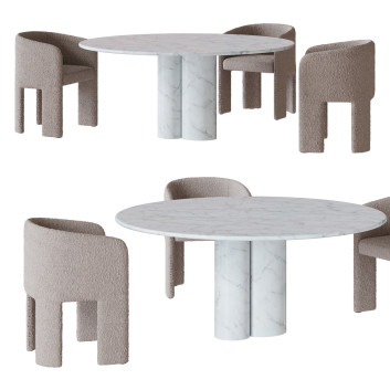 Table and Chairs Ditre Italia Arcade and Cali