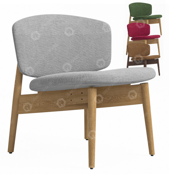 Stuhl ferm LIVING Herman Lounge 3D-Modell