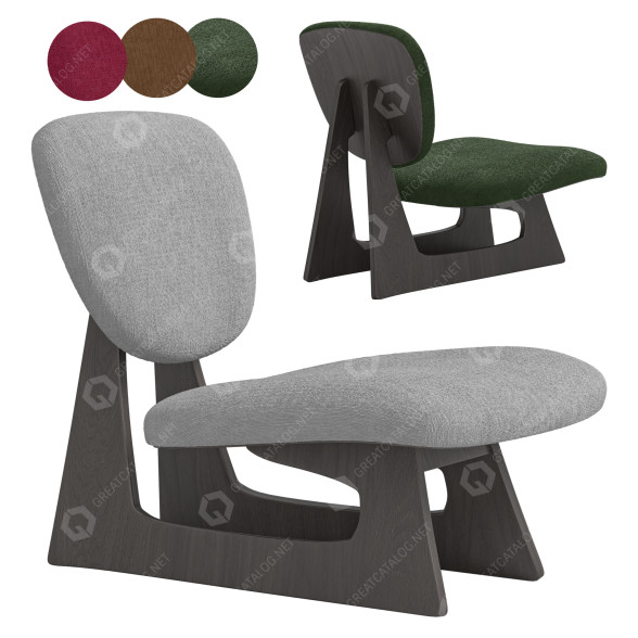 Fauteuil 1stDibs Model 5016 by Junzo Sakakura modèle 3D