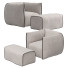 Sillón y otomana MDF Italia Mia - Jasurbek