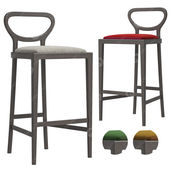 Барний стілець Roche Bobois Brasserie 3D модель
