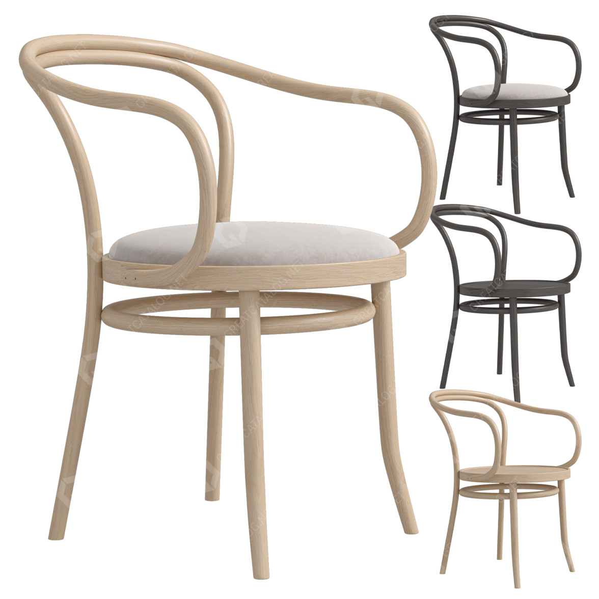 Chair Ton Bentwood 30 3D model GreatCatalog 28431