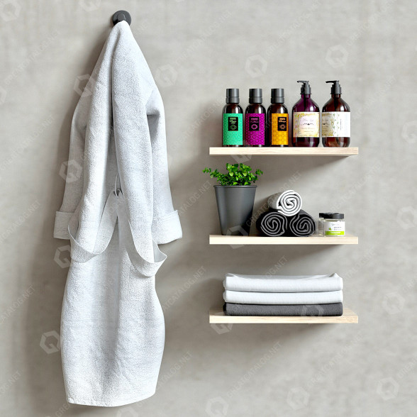 Декор Bath Robe Set 3D модель
