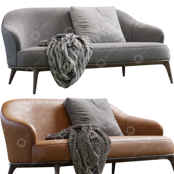 Sofa Minotti Leslie model 3D
