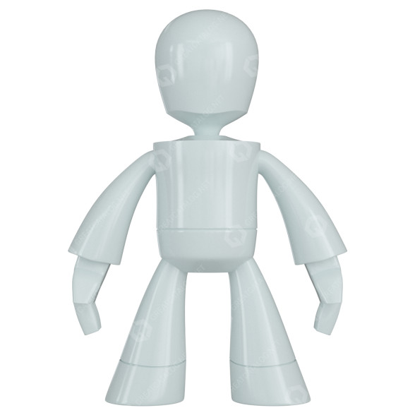 Spielzeug 3D Robot Character Design Isolated 3D-Modell