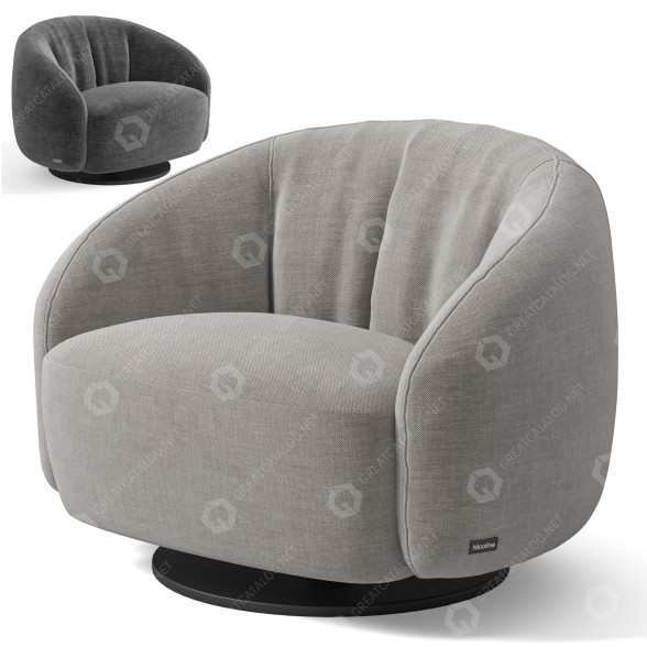 Крісло Nicoline Nest Swivel 3D модель