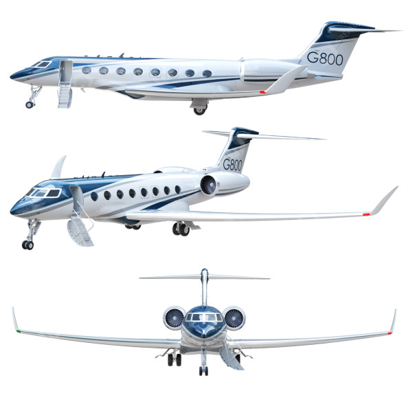 Літак Gulfstream Aerospace Corporation G800 3D модель