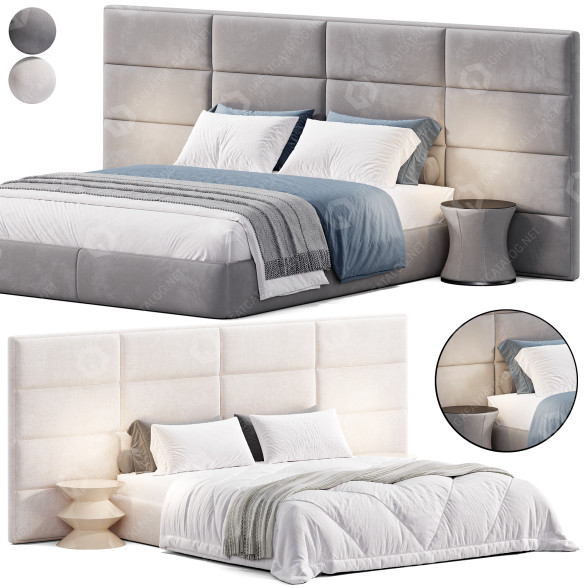Ліжко та тумбочки Ana Roque Interiors Bourbon 3D модель