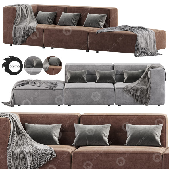 Sofa Part & Whole Chord Open 3D-Modell