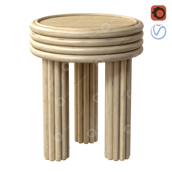 Stolik kawowy Life Interiors Claude model 3D