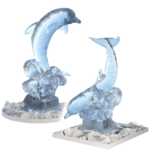 Sculpture Dolphin Ice modèle 3D